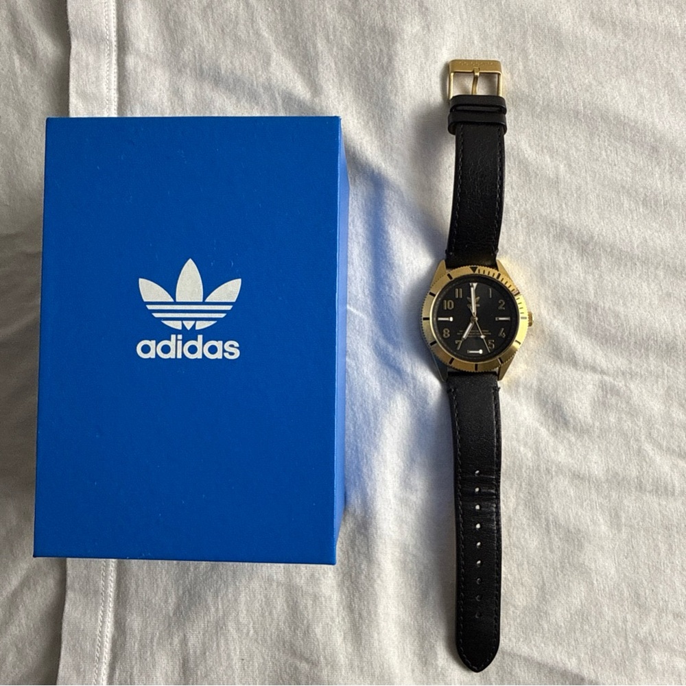 Adidas Gold and Black Watch